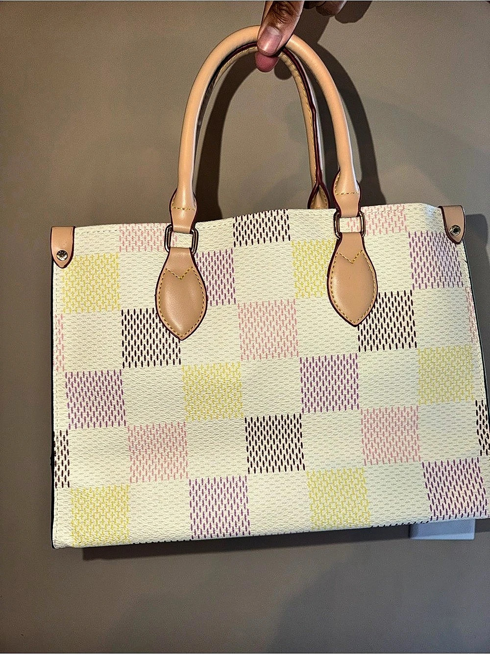 Louis Vuitton Damierlicious Tote Cream & Pink